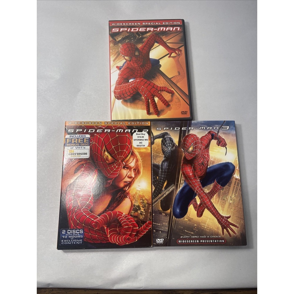 Spider-Man Trilogy 1 2 3 Wide Screen Special Edition 3 DVD Tobey Maguire - Picture 8 of 9